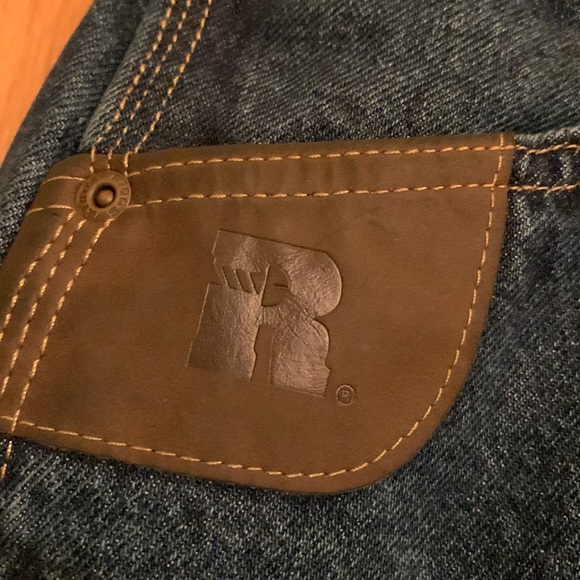 Wrangler Riggs MEN like new 33 x 31 heavy duty work wear denim blue jeans EUC - Picture 8 of 14